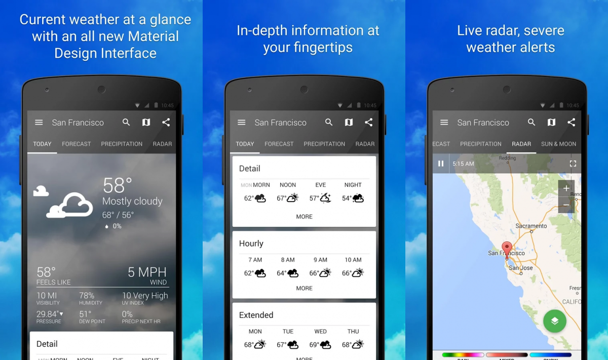 Good weather app for android phone